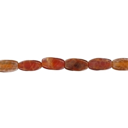 143190901120 Strang Quader gedreht, Achat (Schlangenachat) rot (gef.), 12 x 06mm | Marco Schreier