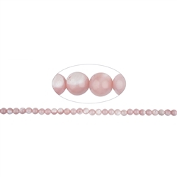 143250100520 Strang Kugeln, Perlmutt (rosa), 06mm | Schreier Edelsteine, Heilsteine & Schmuck