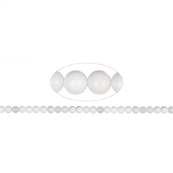 143300100720 Rang de collier boules, Agate (blanc-transparent), 08mm | Marco Schreier