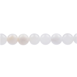 143300100920 Rang de collier boules, Agate (blanche), 10mm | Marco Schreier