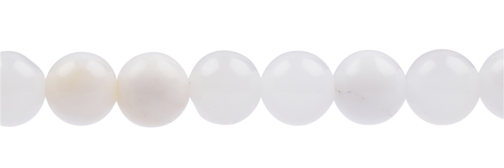 Strand of balls, Agate (white), 10mm
