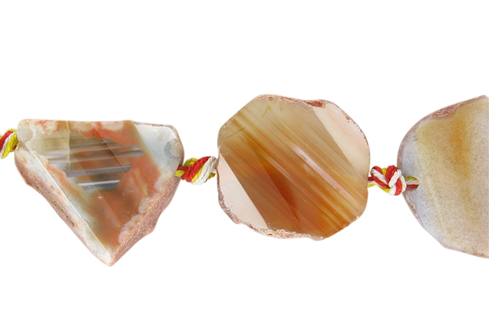 Rang de collier de forme libre, Agate (rose), 30-35 x 25-30 x 10-12mm