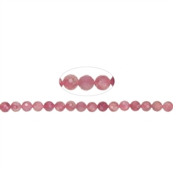 143530106020 Rang de collier boules, tourmaline (rose), facettes, 06mm (39cm) | Marco Schreier