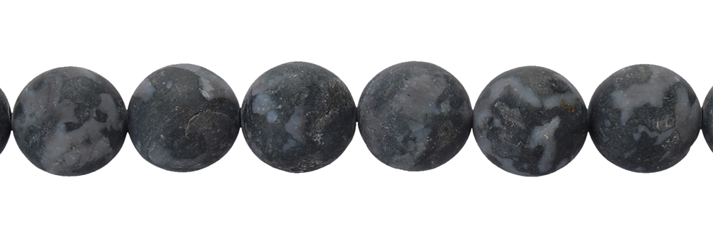 Rang de collier boules, Gabbro (Mystic Merlinite), mat, 10mm