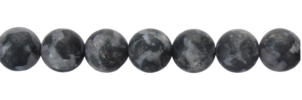Filo di perle, gabbro (merlinite mistica), opaco, 12 mm (38 cm)