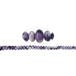 143650320420 Button strand, Fluorite Opal Jasper (Tiffany Stone) 6-12mm gradient | Marco Schreier