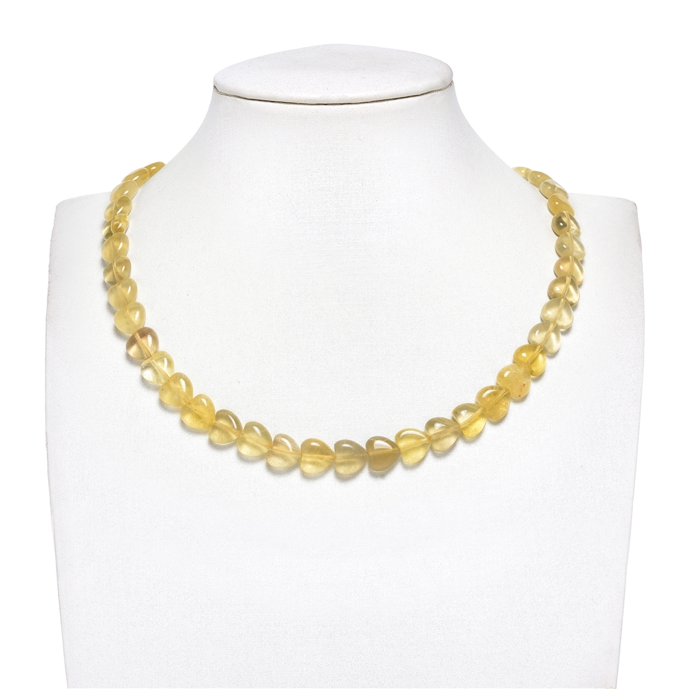 Strang Herzen, Fluorit (gelb), 10mm (39cm) | GH Edelsteine, Heilsteine & Schmuck