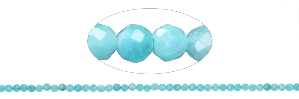 Strand of beads, Amazonite, faceted, 03mm