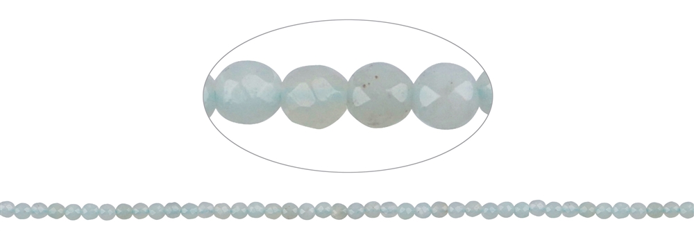 Filo di perline, amazzonite (chiara), sfaccettata, 02 mm
