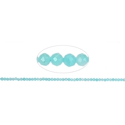 143690104024 Rang de collier boules, Amazonite, facettes, 02mm | Marco Schreier