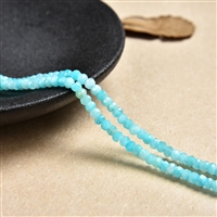 Strand Button, Amazonite (light), faceted, 02 x 03mm