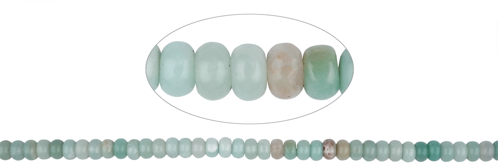 Button strand, Amazonite (multicolored/light), 04 x 07mm