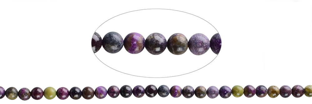 Strand of balls, stichtite in matrix, 09-09,5mm