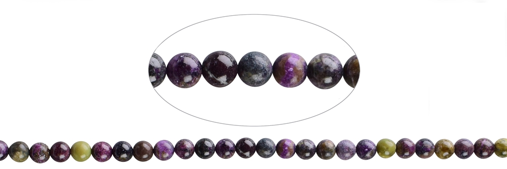 Strand of balls, stichtite in matrix, 07,5mm