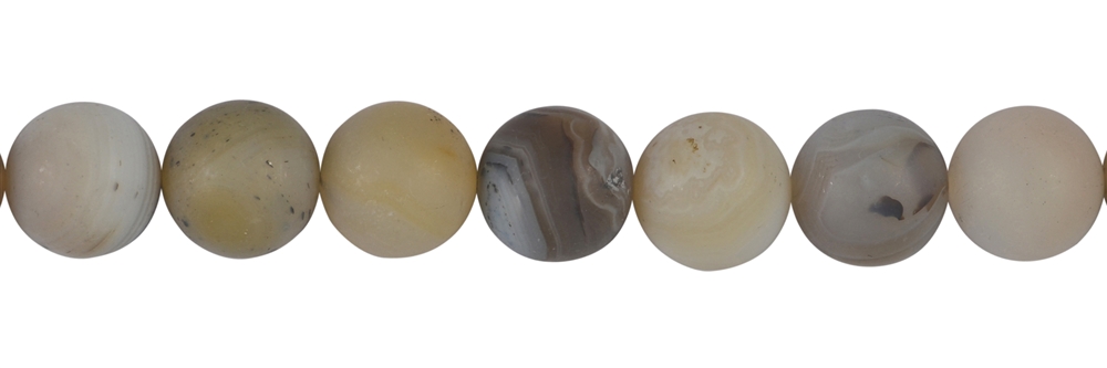 Rang de collier boules, Agate (Montana-Agate) mat, 14mm (38cm)