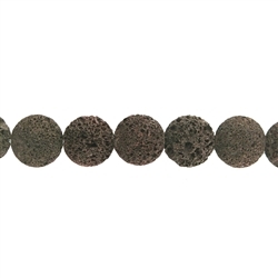 143980306610 Strang Button, Lava (braun), 18 x 10mm | Edelsteine, Heilsteine & Schmuck-Handel