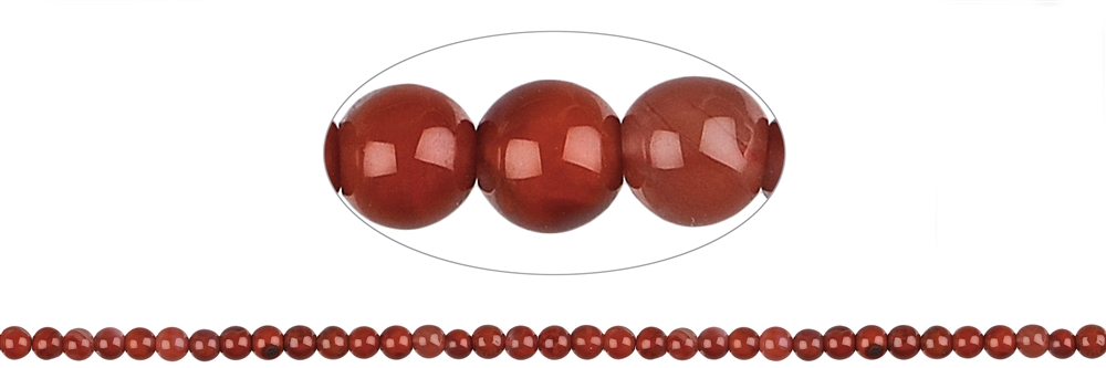 Strand of beads, blood chalcedony (natural), 04 - 05mm