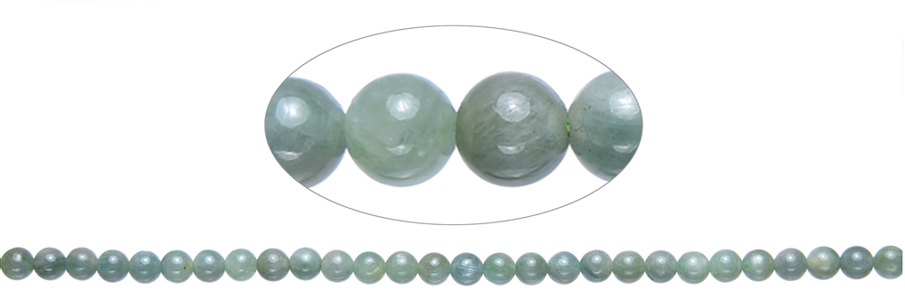 144190109020 Rang de collier boules, Disthène (vert), 05,5mm (39cm) | Marco Schreier