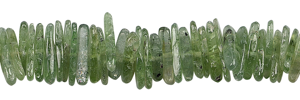Strang Splitter lang, Disthen (grün), AAA, 12 - 20mm