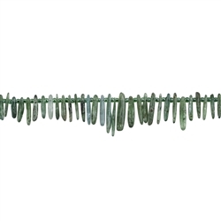 144190623020 Rang de collier Chips oblong, Disthène (vert), 02-03 x 08-25mm, dégradé | Marco Schreier