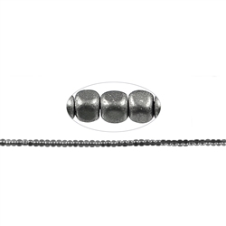 144210206111 Rang de collier arrondi, hématite argentée, mat, 03 x 03mm | Marco Schreier