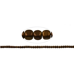 144210206114 Rang de collier arrondi, hématite brune (gef.), mat, 03x03mm | Marco Schreier