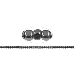 144210206121 Rang de collier arrondi, hématite argentée (gef.), 03 x 03mm | Marco Schreier