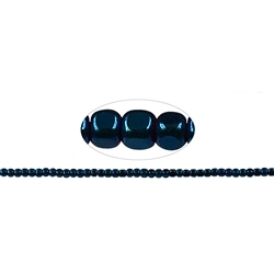 144210206122 Rang de collier arrondi, hématite bleue (gef.), 03 x 03mm | Marco Schreier