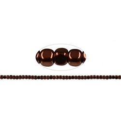 144210206124 Rang de collier arrondi, hématite brune (gef.), 03 x 03mm | Marco Schreier