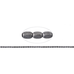 144210206611 Rang de collier arrondi, hématite argentée mate, 05 x 03mm (UE de 3 pièces ; prix par pièce) | Marco Schreier