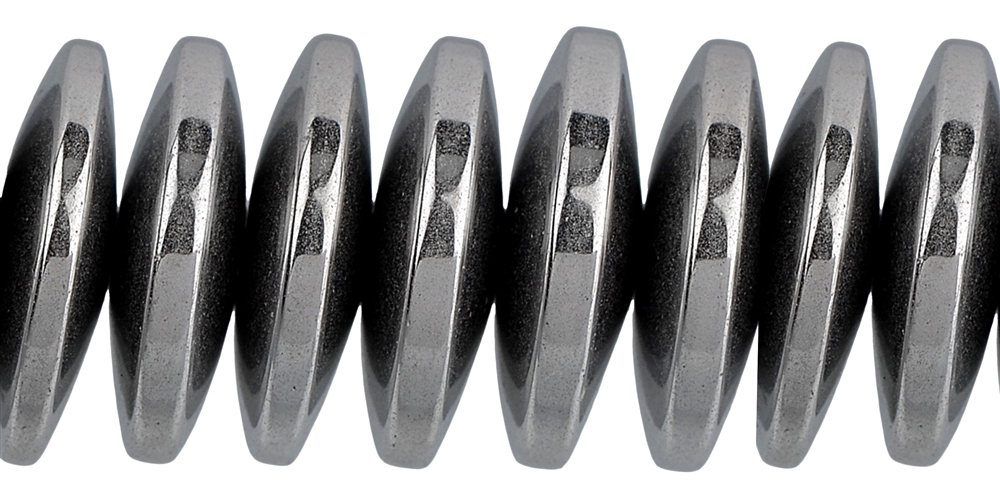 Strang Button, Hämatin silber (gef.), 03 x 12mm