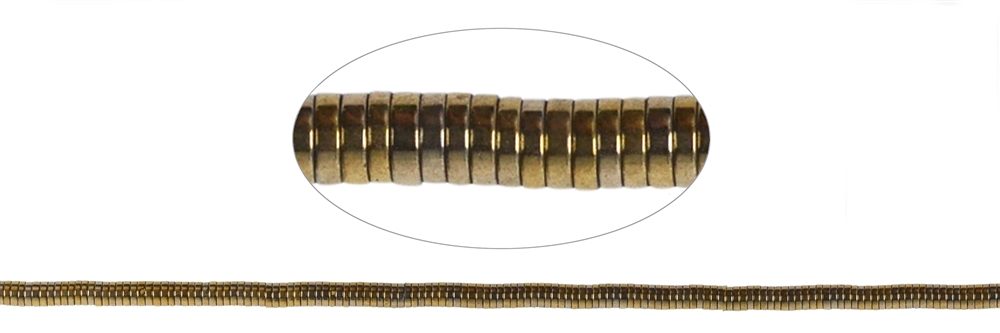 Strang Zylinder (Heisihi), Hämatin gold (gef.), 01 x 04mm