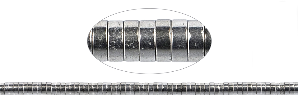 Cilindro a filo (Heisihi), argento ematinato (set), 01 x 03 mm