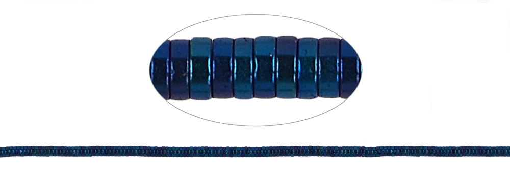 Strang Zylinder (Heisihi), Hämatin blau (gef.), 01 x 03mm