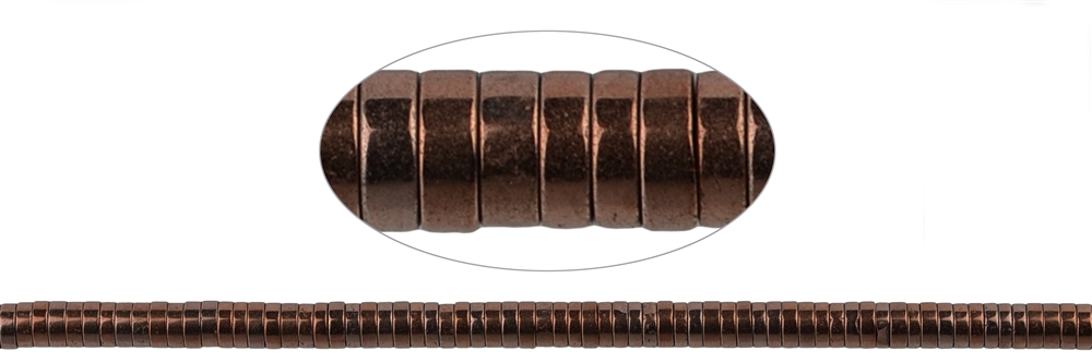 Strand cylinder (Heisihi), hematin brown (dyed), 01 x 03mm