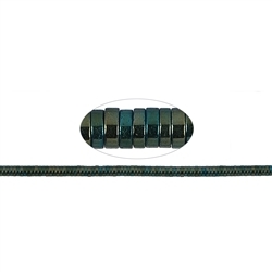 144210406527 Rang de collier (Heisihi), hématite bleu-vert (gef.), 01 x 03mm | Marco Schreier