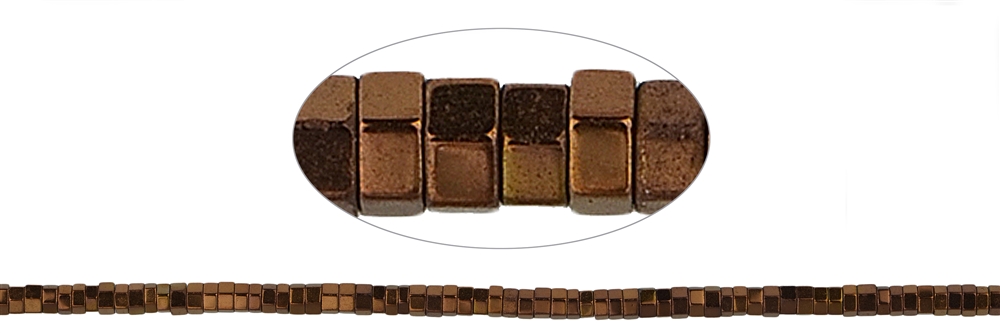 Rang de collier (Heisihi), hématite brune (gef.), facetté, 01 x 02mm