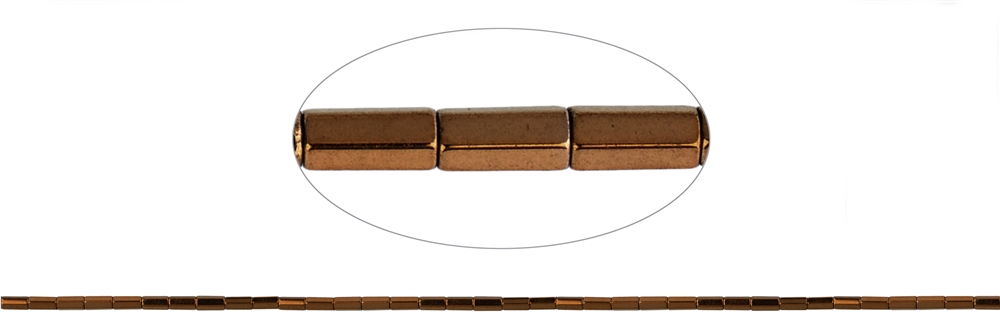 Rang de collier à facettes, hématite brune (gef.), 04 x 02mm