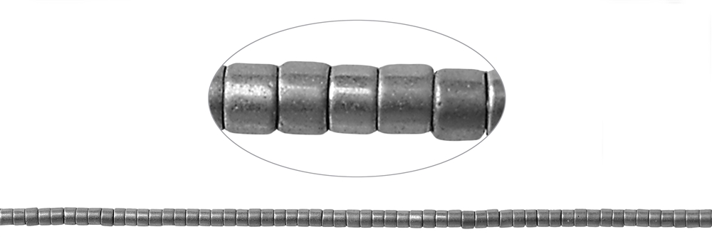 Strang Zylinder (Heisihi), Hämatin silber (gef.) matt, 01 x 01mm
