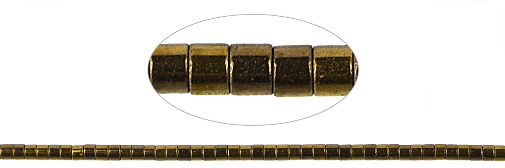 Strang Zylinder (Heisihi), Hämatin gold (gef.), 01 x 01mm