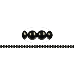 144320100420 Rang de collier boules, schungite (tige), 05mm | Marco Schreier