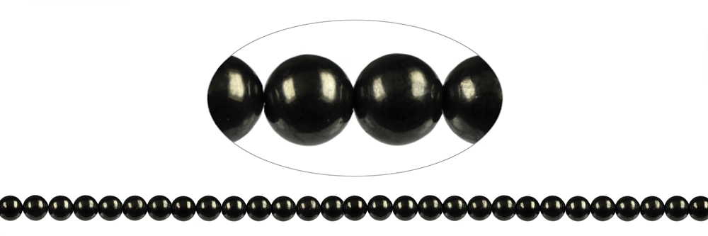 Rang de collier boules, schungite (tige), 05mm