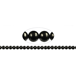 144320100720 Rang de collier boules, schungite (tige), 08 - 09mm | Marco Schreier