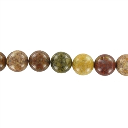 144480101420 Rang de collier boules, Agate mousse (multicolore), 20mm | Marco Schreier