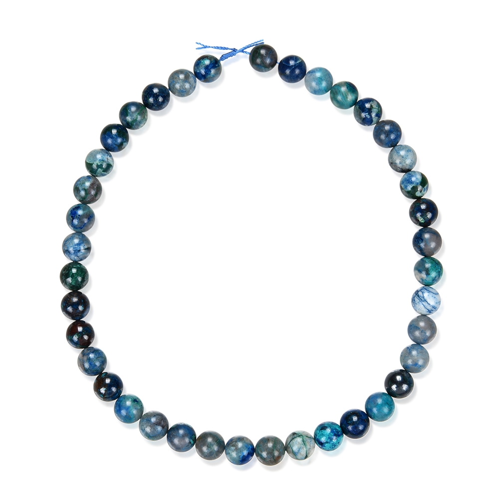 Strand of beads, shattuckite, 10mm