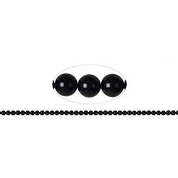 144570100220 Rang de collier boules, Spinelle (noir), 03mm | Marco Schreier