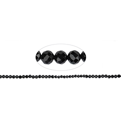 144570101620 Rang de collier boules, Spinelle (noir), facettes, 04mm | Marco Schreier