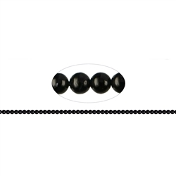 144570108220 Rang de collier boules, Spinelle (noir), 01,75mm | Marco Schreier