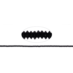 144570300523 Strang Button, Spinell (schwarz) AA+, facettiert, 01 x 03mm (33cm) | Marco Schreier