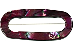 144580803724 Oval strand frame, Mother of Pearl raspberry red (dyed), 40 x 27mm | Marco Schreier